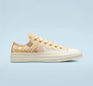 Boty Nízké Converse Chuck 70 Crafted Florals Mango Černé | CV-193HRU