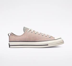 Boty Nízké Converse Chuck 70 Crafted Stripe Olivy Zelené | CV-365CQF