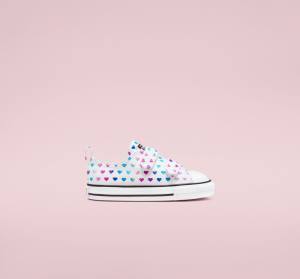 Boty Nízké Converse Chuck Taylor All Star Easy-On Foil Hearts Bílé Černé Růžové | CV-035DPZ