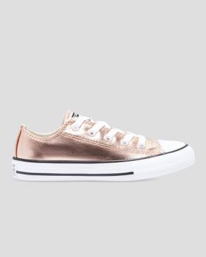 Boty Nízké Converse Chuck Taylor All Star Metallic Zlaté Bílé | CV-153GPC