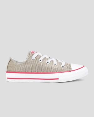 Boty Nízké Converse Chuck Taylor All Star Glitter Textilní Hnědé | CV-254WYD