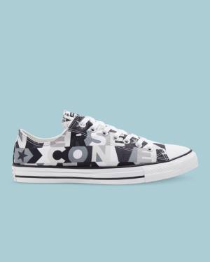 Boty Nízké Converse Chuck Taylor All Star Logo Print Černé | CV-297EGQ