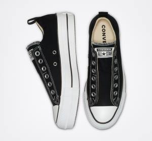 Boty Nízké Converse Chuck Taylor All Star Lift Platformyě Slip Černé Bílé | CV-480JFU