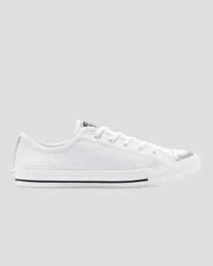 Boty Nízké Converse Chuck Taylor All Star Dainty Mono Metallic Bílé | CV-578TJW