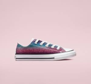 Boty Nízké Converse Chuck Taylor All Star Glitter Drip Bílé Béžový Bílé Fialové | CV-583UBG