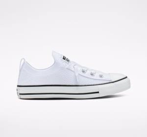 Boty Nízké Converse Chuck Taylor All Star Shoreline Knit Slip Bílé Černé Bílé | CV-639YIS