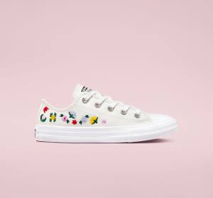 Boty Nízké Converse Chuck Taylor All Star Floral Embroidery Bílé Bílé | CV-807RJH