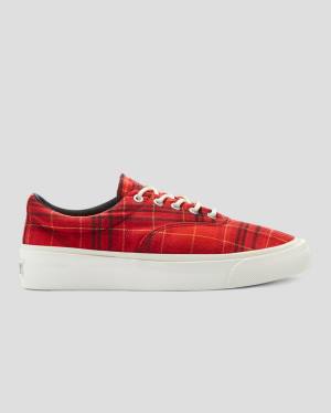 Boty Nízké Converse Skidgrip Twisted Plaid Červené | CV-079PKA