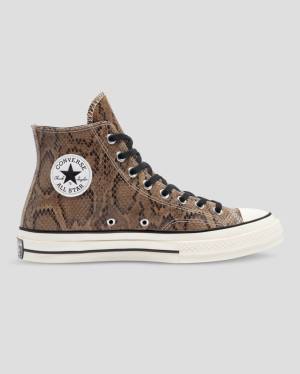 Boty Vysoké Converse Chuck 70 Reptile Semišové Hnědé | CV-156DOU