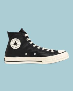 Boty Vysoké Converse Chuck 70 Seasonal Læder Černé | CV-124JXP