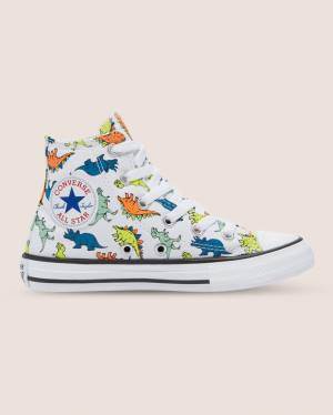 Boty Vysoké Converse Chuck Taylor All Star Dinoverse Bílé | CV-108BMV