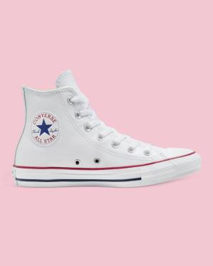 Boty Vysoké Converse Chuck Taylor All Star Læder Bílé | CV-126FIT