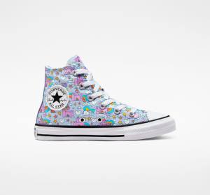 Boty Vysoké Converse Chuck Taylor All Star Rainbow Castles Blankyt Růžové | CV-147OTK