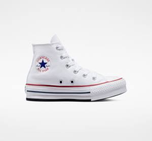 Boty Vysoké Converse Chuck Taylor All Star Lift Platformyě Bílé Tmavě Červené Tmavě Blankyt | CV-182TUC