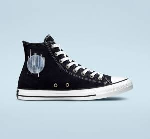 Boty Vysoké Converse Chuck Taylor All Star Translucent Barcode Černé Bílé | CV-235TLH