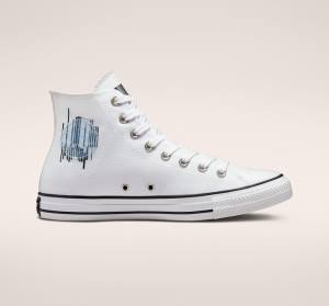 Boty Vysoké Converse Chuck Taylor All Star Translucent Barcode Bílé Černé Bílé | CV-259LHI