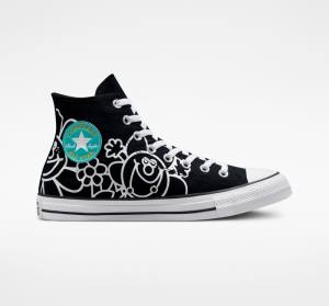 Boty Vysoké Converse Chuck Taylor All Star Floral Černé Bílé Světle | CV-278GTF