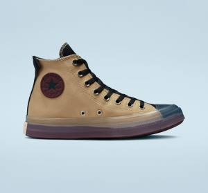 Boty Vysoké Converse Chuck Taylor All Star CX Stretch Platene Černé Tmavě Vínové | CV-391UJE