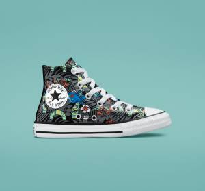 Boty Vysoké Converse Chuck Taylor All Star Plants Černé Světle Zelene Bílé | CV-482NKZ