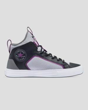 Boty Vysoké Converse Chuck Taylor All Star Ultra Dramatic Nights Šedé Černé | CV-538TPR