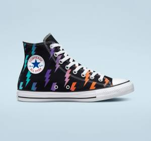 Boty Vysoké Converse Chuck Taylor All Star Archive Prints Černé Blankyt Tyrkysové | CV-591KXP