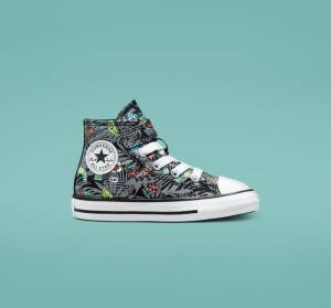 Boty Vysoké Converse Chuck Taylor All Star Easy-On Plants Černé Světle Zelene Bílé | CV-643BKX