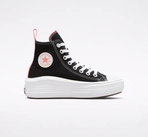 Boty Vysoké Converse Chuck Taylor All Star Move Platformyě Černé Růžové Světle Blankyt Bílé | CV-674SDR