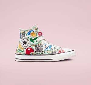 Boty Vysoké Converse Chuck Taylor All Star Easy-On Multicolored Animals Bílé Viacfarebný Černé | CV-827IST