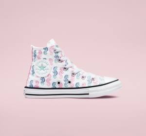 Boty Vysoké Converse Chuck Taylor All Star Seahorses Bílé Růžové Světle | CV-830SEP