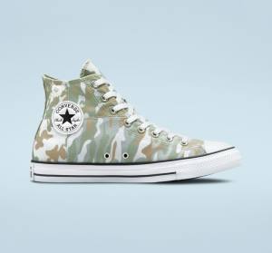 Boty Vysoké Converse Chuck Taylor All Star Split Panel Camo Hnědé | CV-842MHA