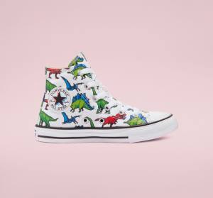 Boty Vysoké Converse Chuck Taylor All Star 8-Bit Dino Bílé Blankyt | CV-857HRY