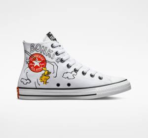 Boty Vysoké Converse Peanuts Chuck Taylor All Star Bílé Černé Červené | CV-326AIT