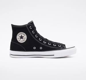 Skate Boty Converse CONS Chuck Taylor All Star Pro Semišové Černé Bílé | CV-765UVC