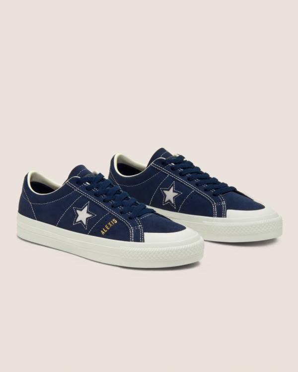 Boty Nízké Converse CONS Alexis Sablone One Star Pro Semišové Blankyt | CV-713XAE