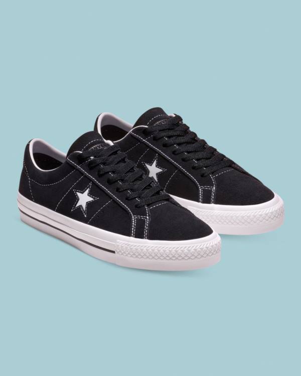 Boty Nízké Converse CONS One Star Pro Semišové Černé | CV-245HPF