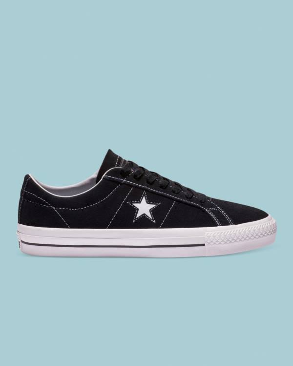 Boty Nízké Converse CONS One Star Pro Semišové Černé | CV-245HPF