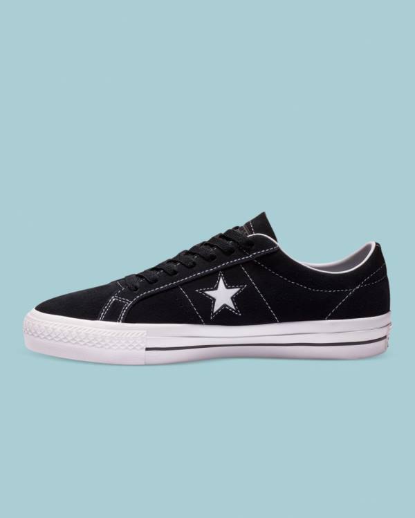 Boty Nízké Converse CONS One Star Pro Semišové Černé | CV-301MCX