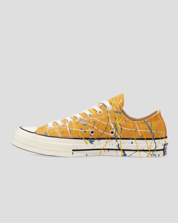 Boty Nízké Converse Chuck 70 Archive Print Paint Splatter Žluté | CV-263QYX