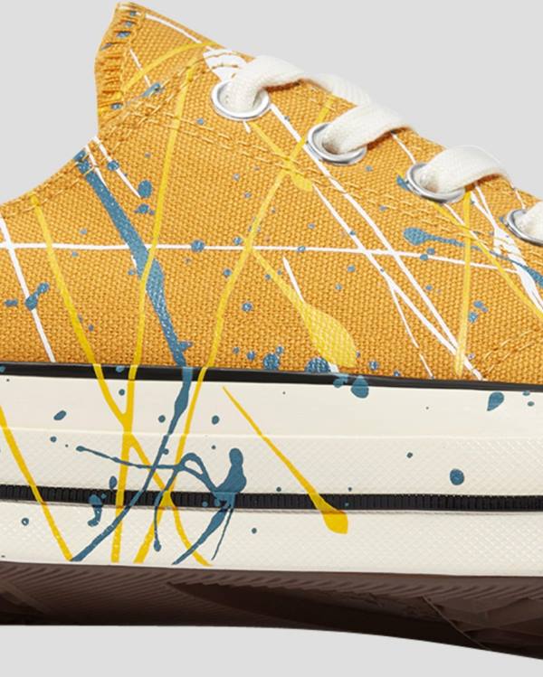 Boty Nízké Converse Chuck 70 Archive Print Paint Splatter Žluté | CV-263QYX