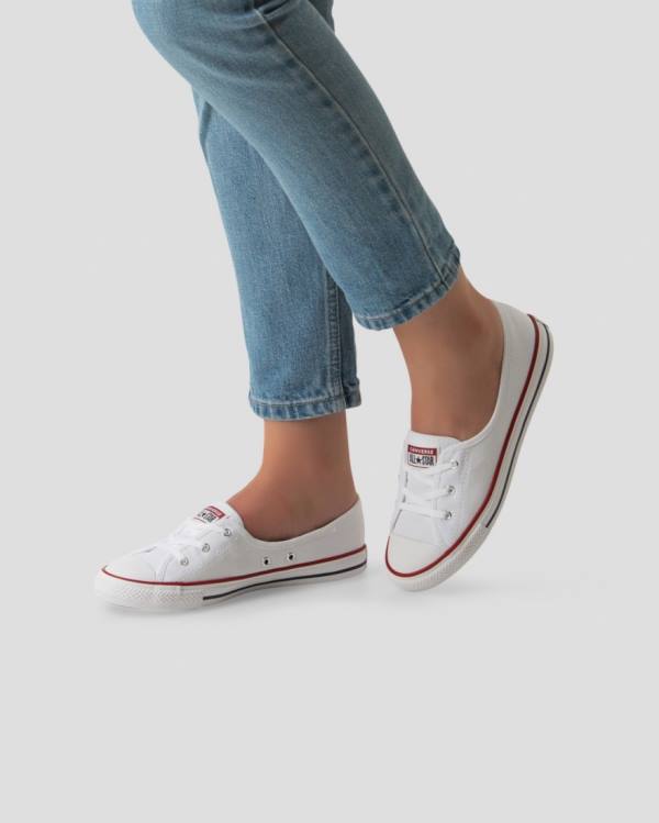 Boty Nízké Converse Chuck Taylor All Star Dainty Ballet Krajkové Slip Bílé | CV-204QYS