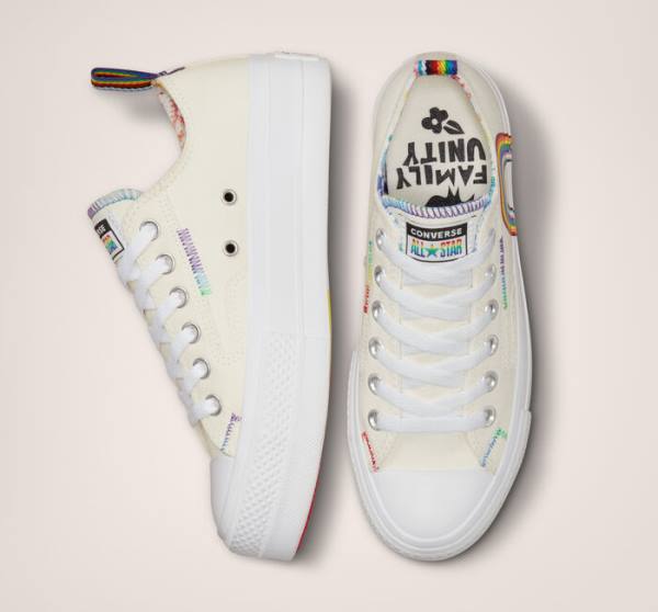 Boty Nízké Converse Chuck Taylor All Star Lift Platformyě Pride Červené | CV-213IWE