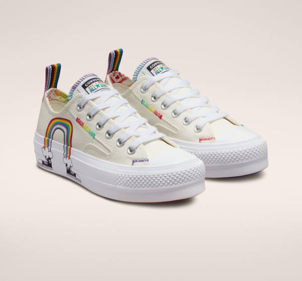 Boty Nízké Converse Chuck Taylor All Star Lift Platformyě Pride Červené | CV-213IWE