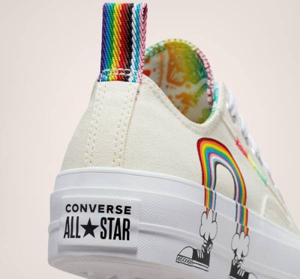 Boty Nízké Converse Chuck Taylor All Star Lift Platformyě Pride Červené | CV-213IWE