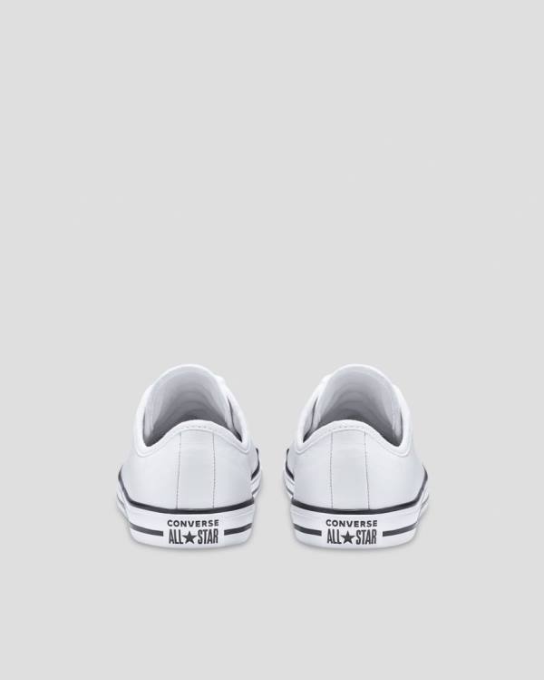 Boty Nízké Converse Chuck Taylor All Star Dainty Læder Bílé | CV-310JAV