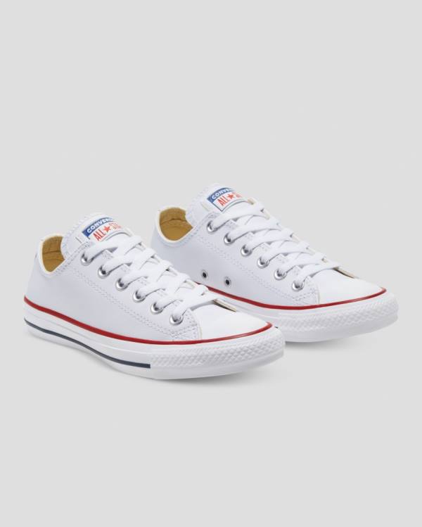 Boty Nízké Converse Chuck Taylor All Star Læder Bílé | CV-325FLN