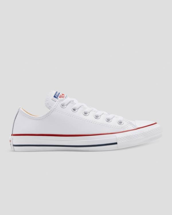 Boty Nízké Converse Chuck Taylor All Star Læder Bílé | CV-325FLN