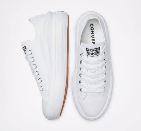 Boty Nízké Converse Chuck Taylor All Star Move Platformyě Bílé Bílé Bílé | CV-480OUC