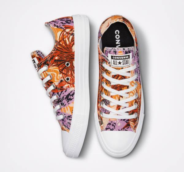 Boty Nízké Converse Chuck Taylor All Star Tropical Florals Oranžové Černé Bílé | CV-527KPD