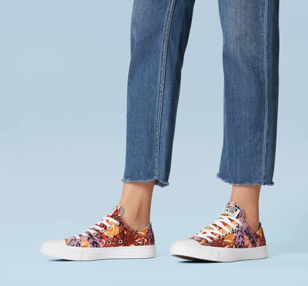 Boty Nízké Converse Chuck Taylor All Star Tropical Florals Oranžové Černé Bílé | CV-527KPD