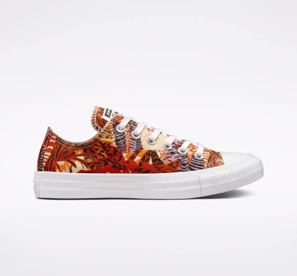 Boty Nízké Converse Chuck Taylor All Star Tropical Florals Oranžové Černé Bílé | CV-527KPD